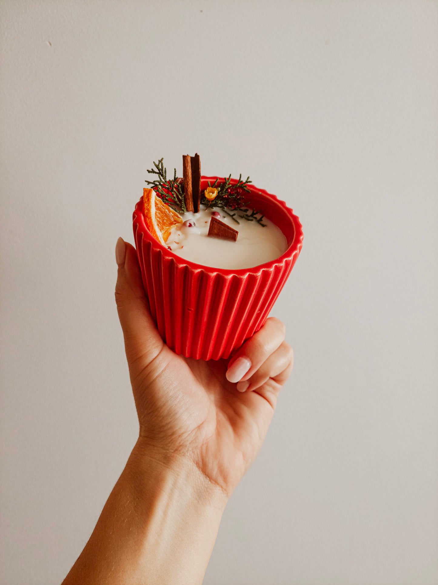 Vela cerâmica Natal- Taça Cupcake